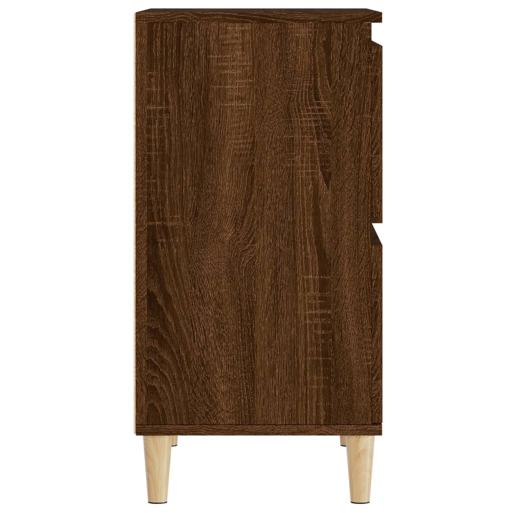 vidaXL Aparadores 2 uds madera contrachapada roble marrón 60x35x70 cm