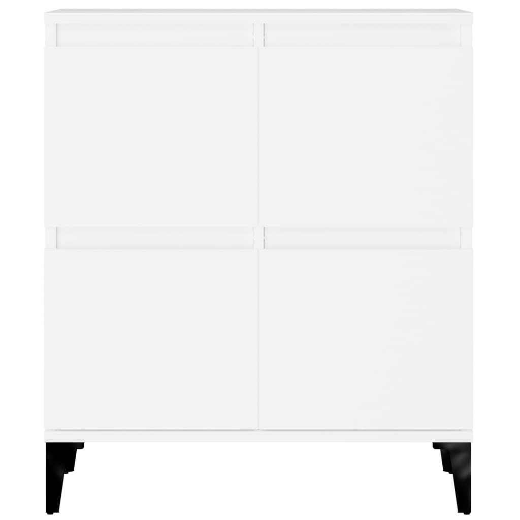 vidaXL Aparadores 2 uds madera contrachapada blanco 60x35x70 cm