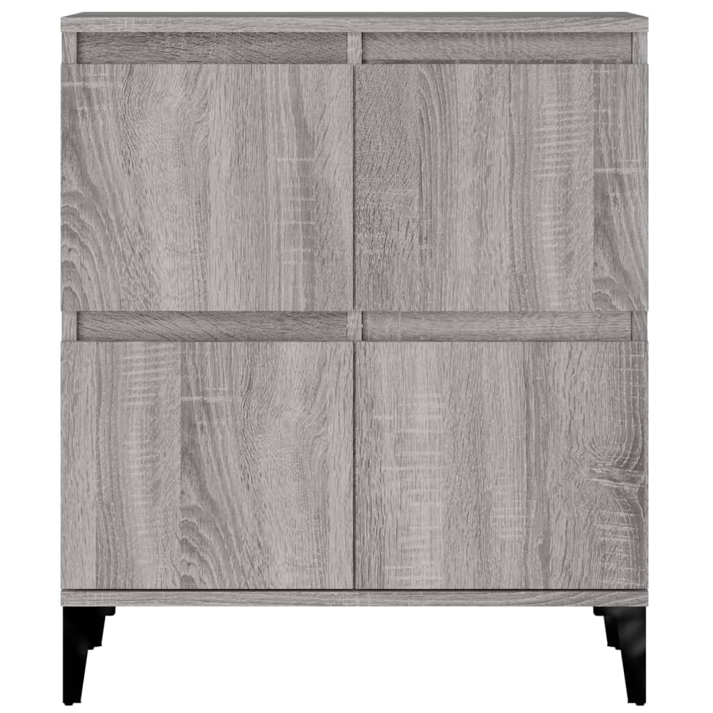 vidaXL Aparadores 2 uds madera contrachapada gris Sonoma 60x35x70 cm