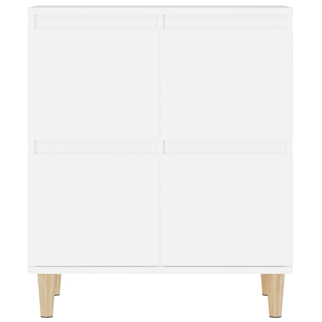 vidaXL Aparadores 3 uds madera contrachapada blanco 60x35x70 cm