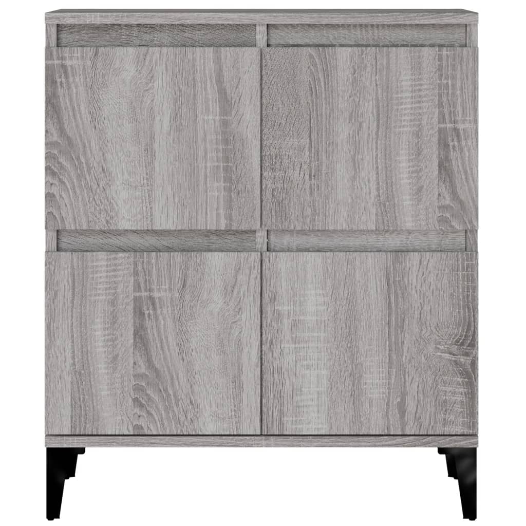 vidaXL Aparadores 3 uds madera contrachapada gris Sonoma 60x35x70 cm