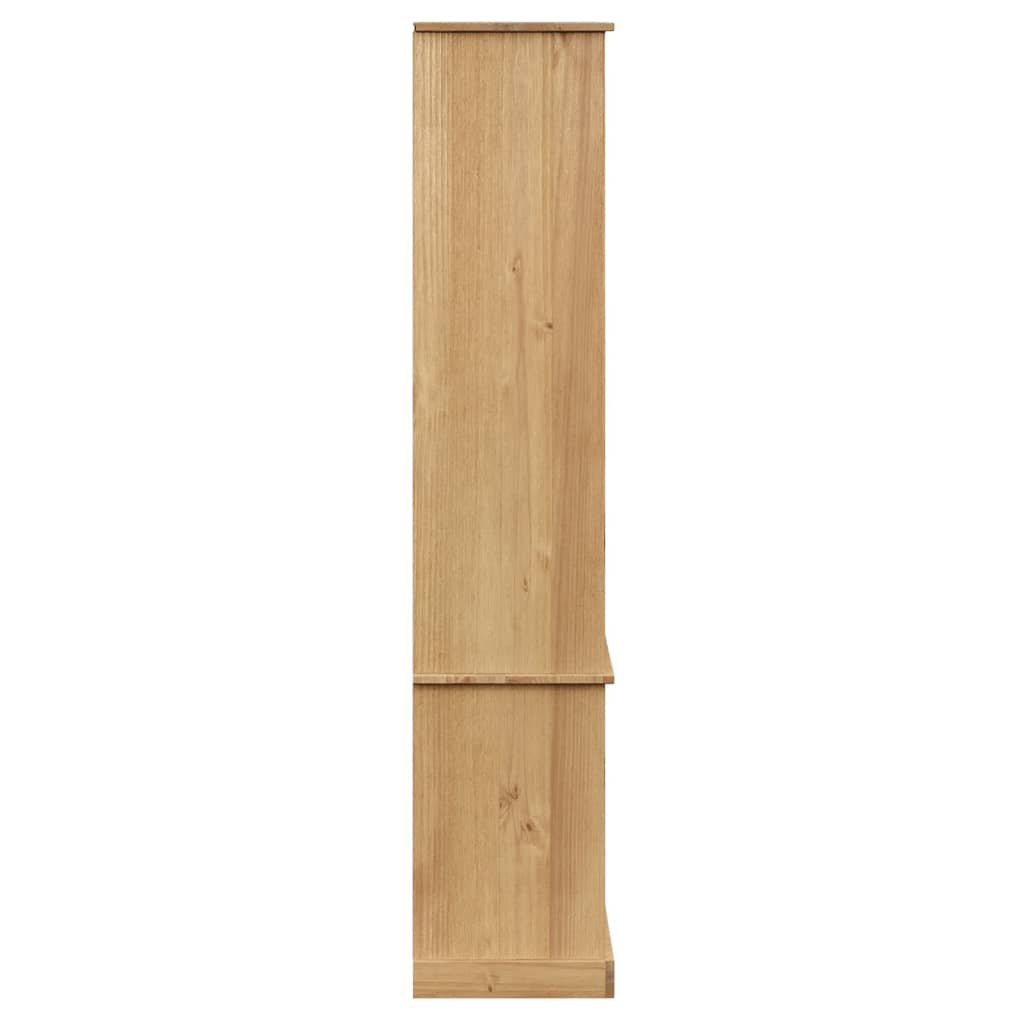 vidaXL Armario con vitrina VIGO madera maciza de pino 85x35x170 cm