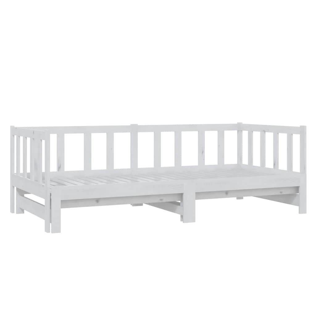 vidaXL Sofá cama extraíble sin colchón blanco 2x(90x200) cm