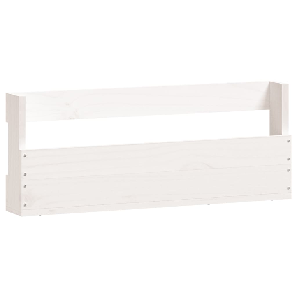 vidaXL Estantes de zapatos de pared 2 uds madera pino blanco 59x9x23cm