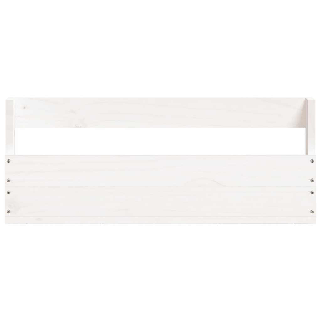 vidaXL Estantes de zapatos de pared 2 uds madera pino blanco 59x9x23cm