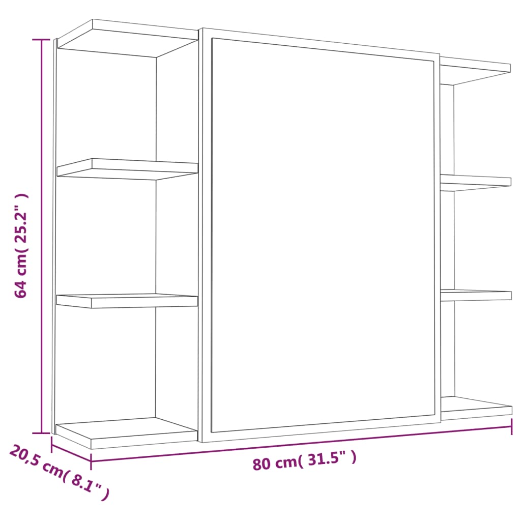 vidaXL Set de muebles baño 3 pzas madera contrachapada roble ahumado