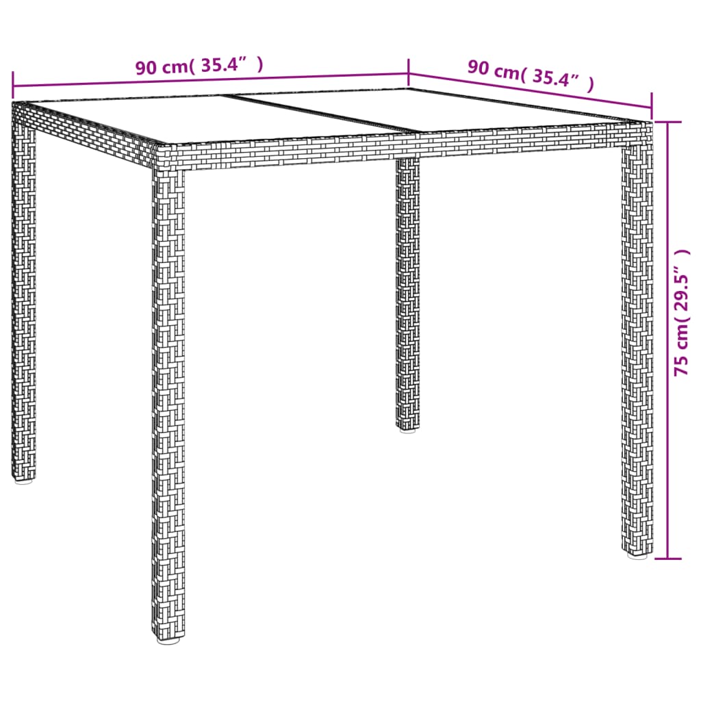 vidaXL Set comedor de jardín 5 piezas y cojines ratán sintético marrón