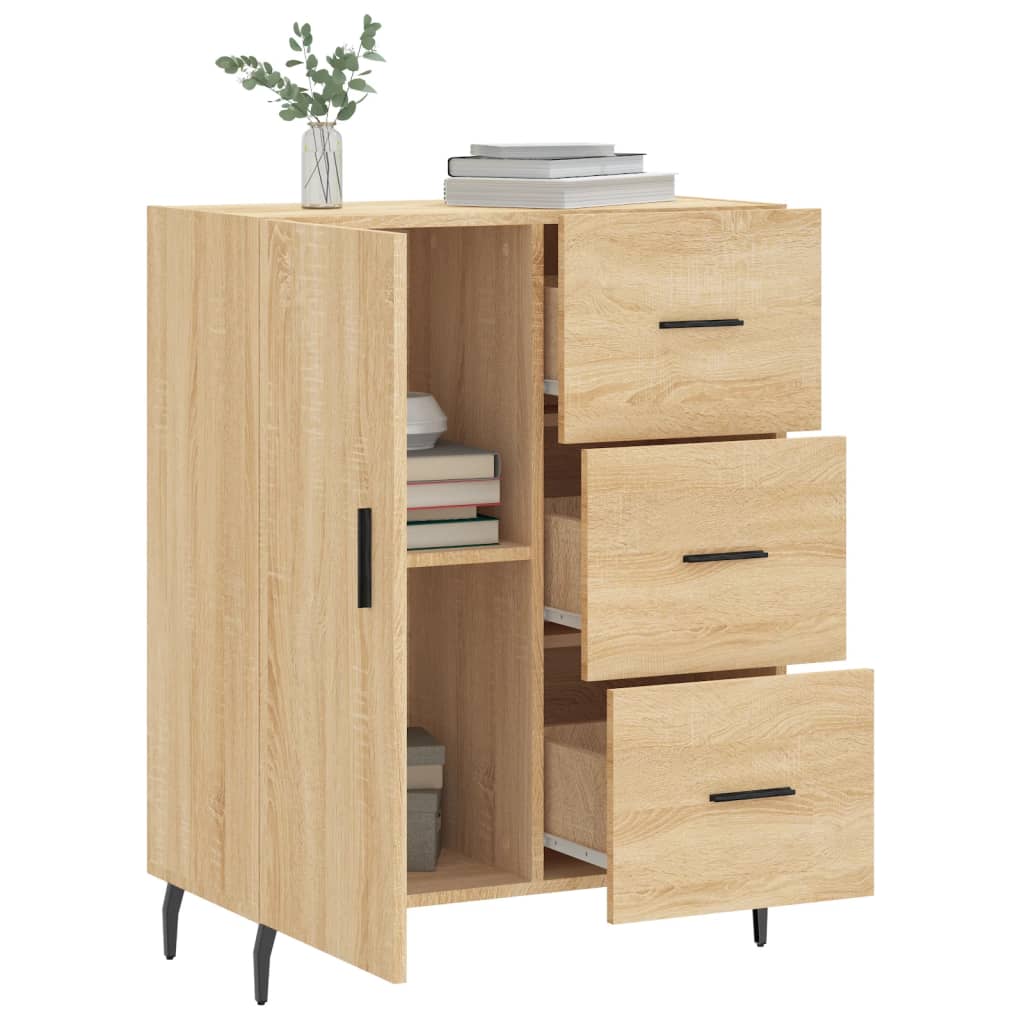 vidaXL Aparador de madera de ingeniería roble Sonoma 69,5x34x90 cm