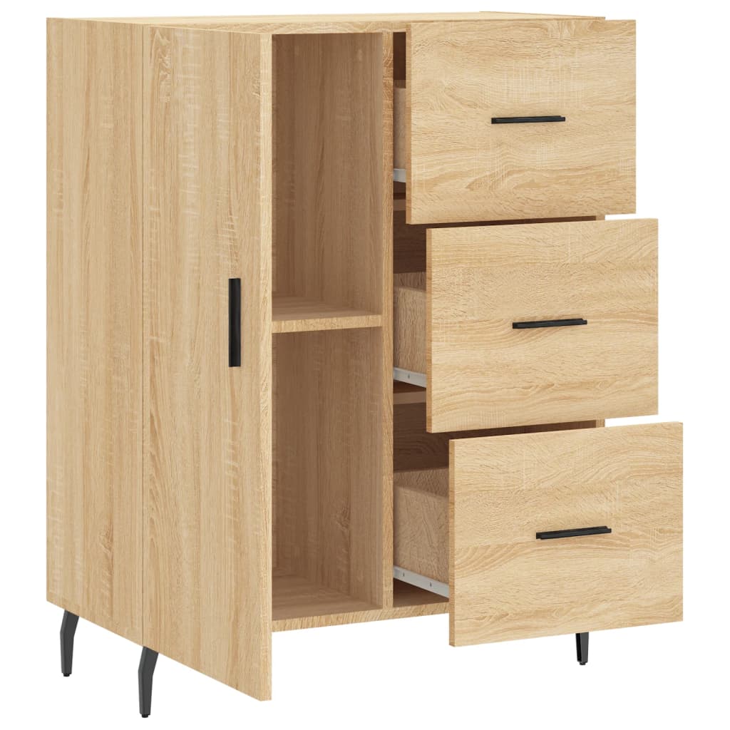 vidaXL Aparador de madera de ingeniería roble Sonoma 69,5x34x90 cm