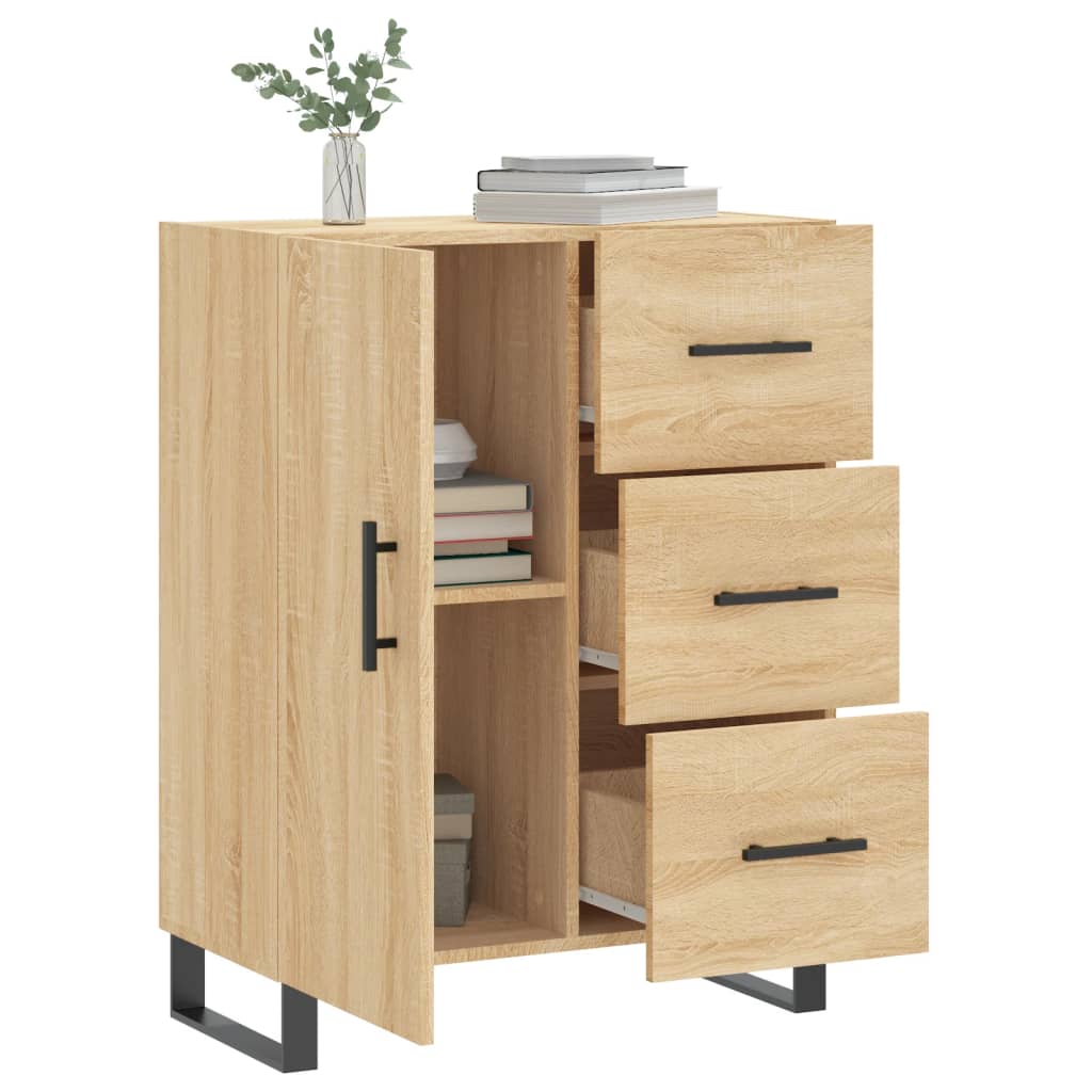 vidaXL Aparador de madera de ingeniería roble Sonoma 69,5x34x90 cm