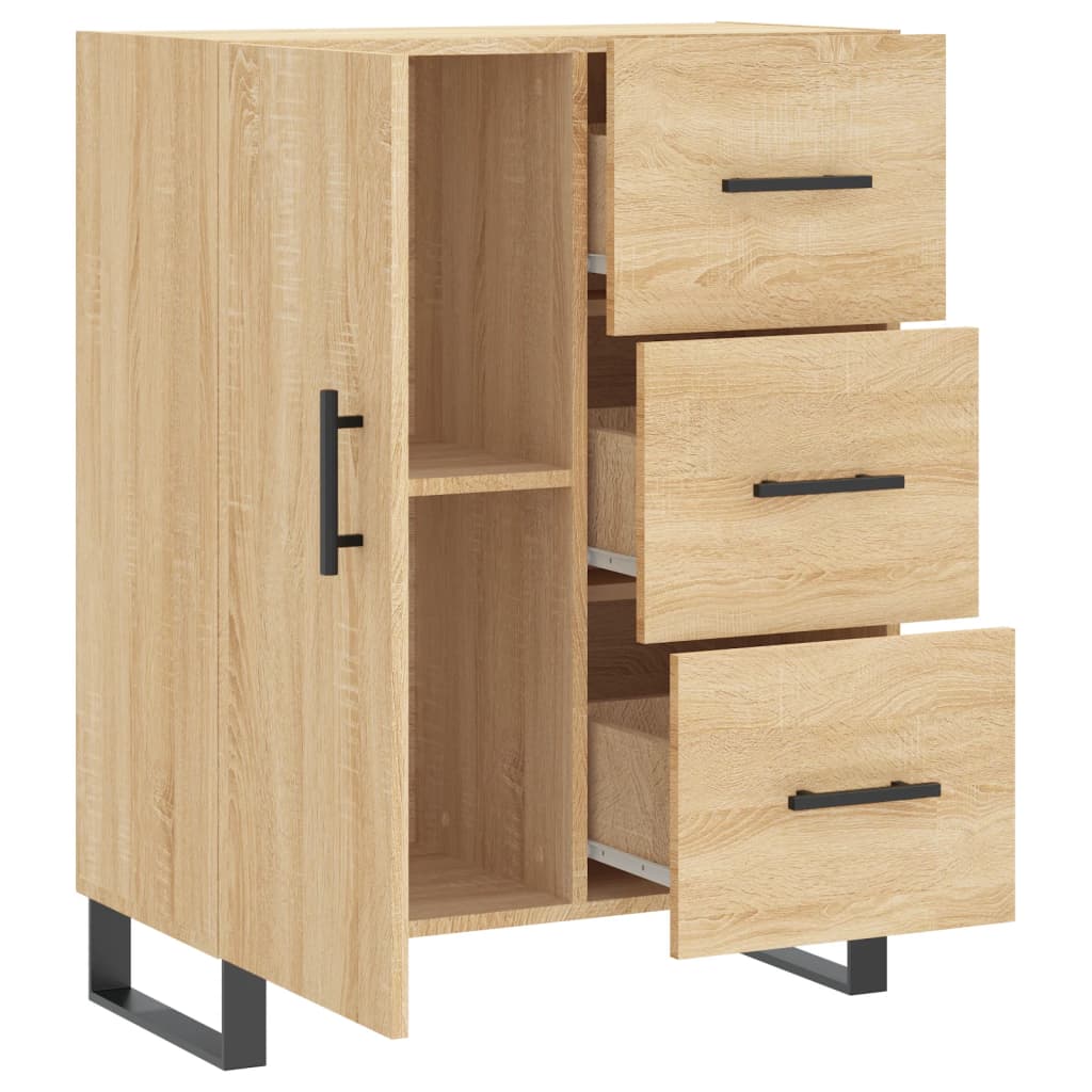 vidaXL Aparador de madera de ingeniería roble Sonoma 69,5x34x90 cm