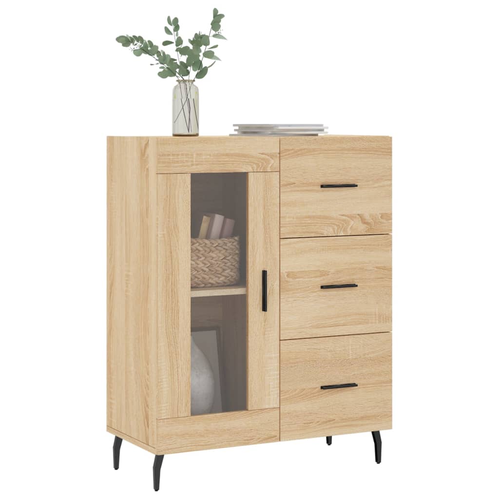 vidaXL Aparador de madera de ingeniería roble Sonoma 69,5x34x90 cm