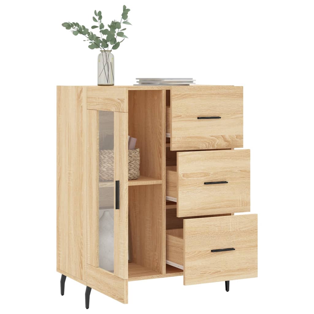 vidaXL Aparador de madera de ingeniería roble Sonoma 69,5x34x90 cm