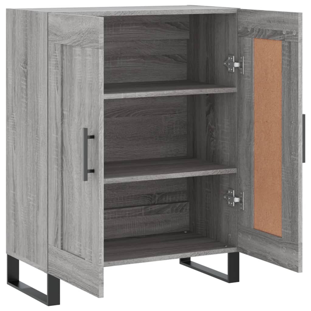 vidaXL Aparador de madera de ingeniería gris Sonoma 69,5x34x90 cm