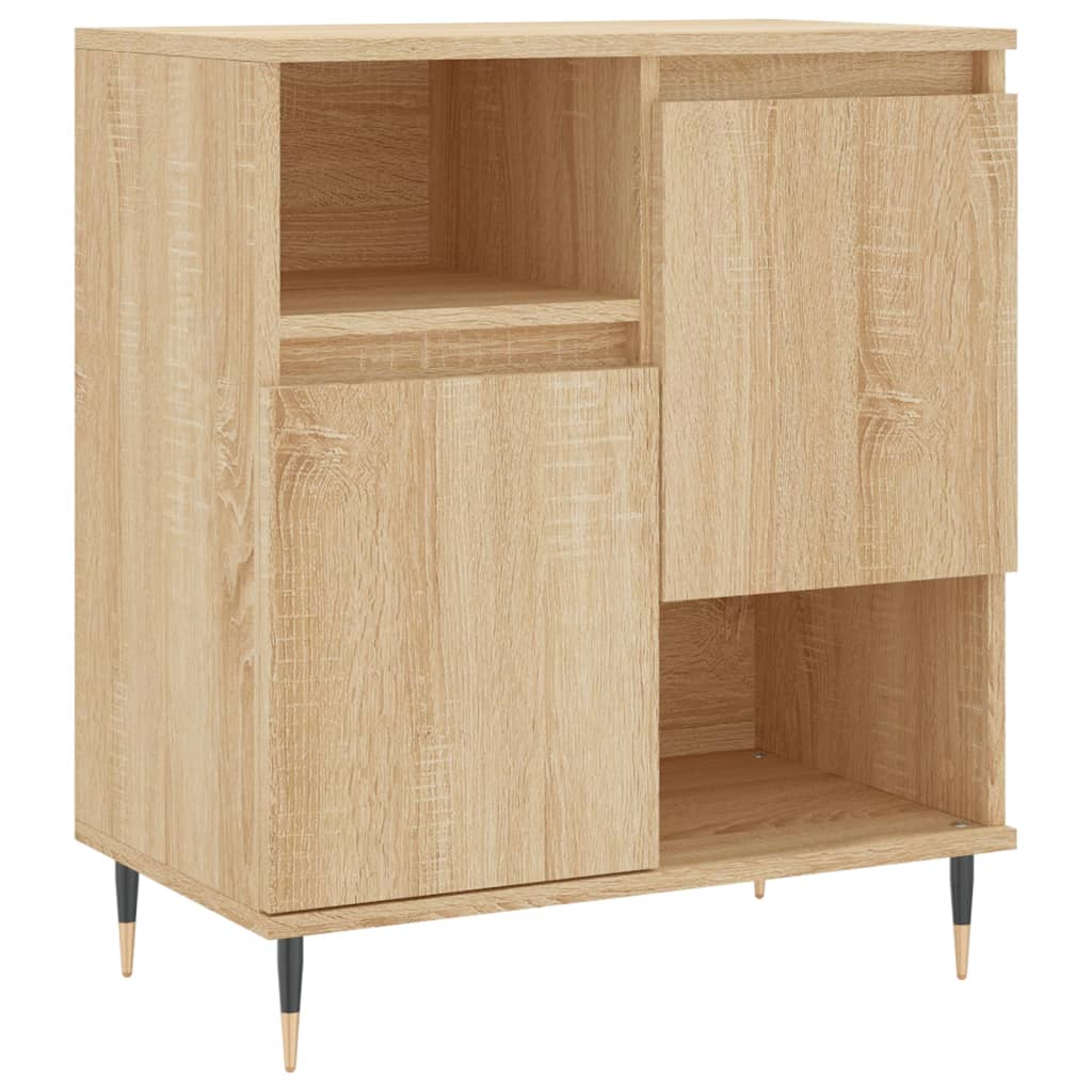 vidaXL Aparador de madera contrachapada roble Sonoma 60x35x70 cm