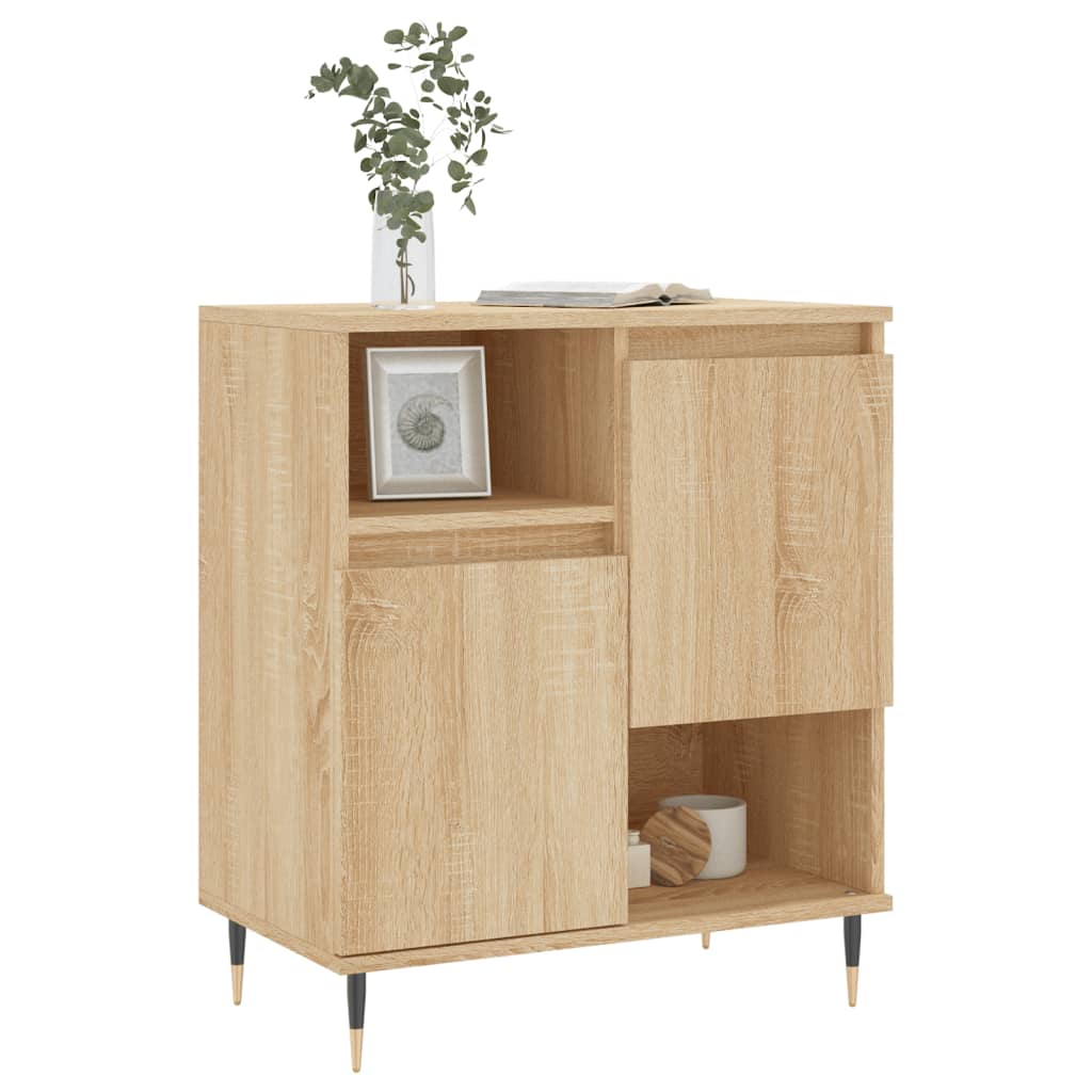 vidaXL Aparador de madera contrachapada roble Sonoma 60x35x70 cm