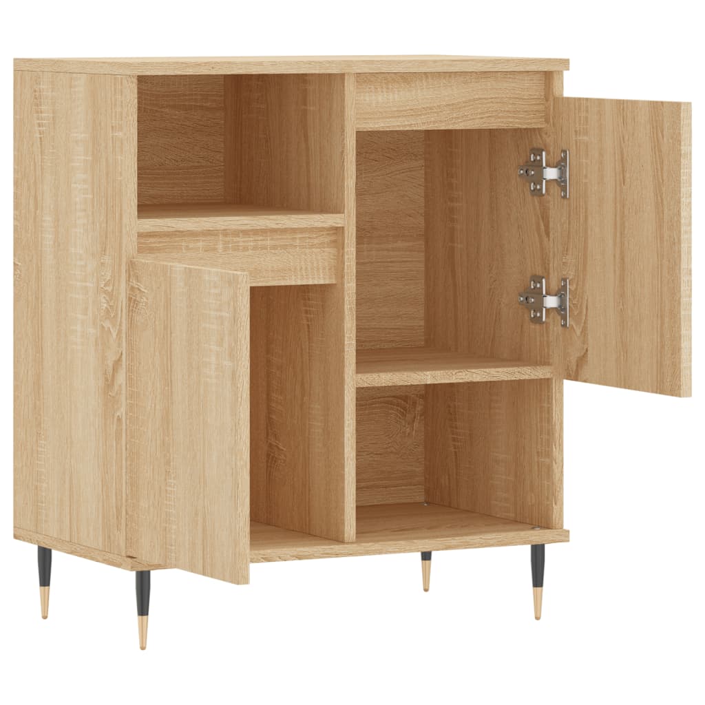 vidaXL Aparador de madera contrachapada roble Sonoma 60x35x70 cm