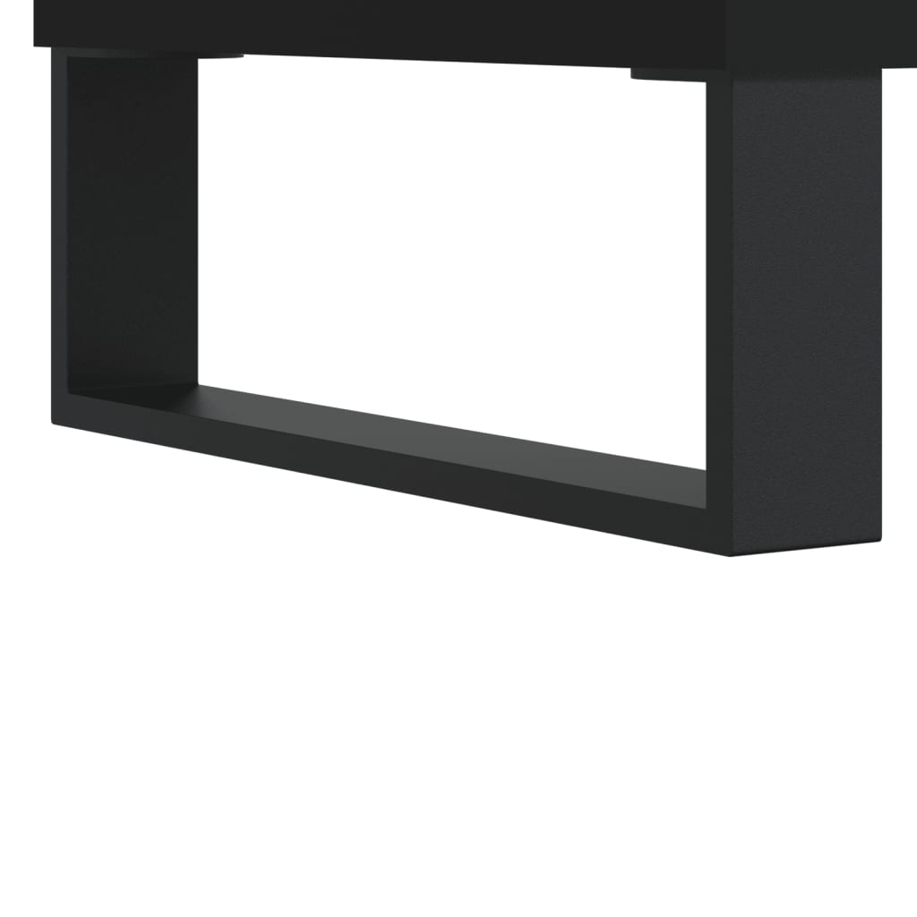 vidaXL Aparador de madera contrachapada negro 60x35x70 cm