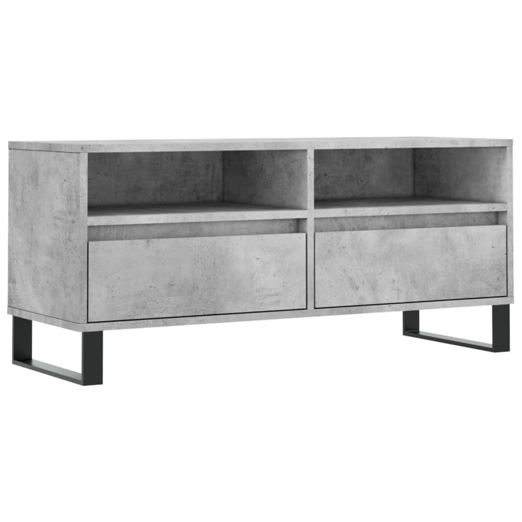 vidaXL Mueble de TV madera contrachapada gris hormigón 100x34,5x44,5cm