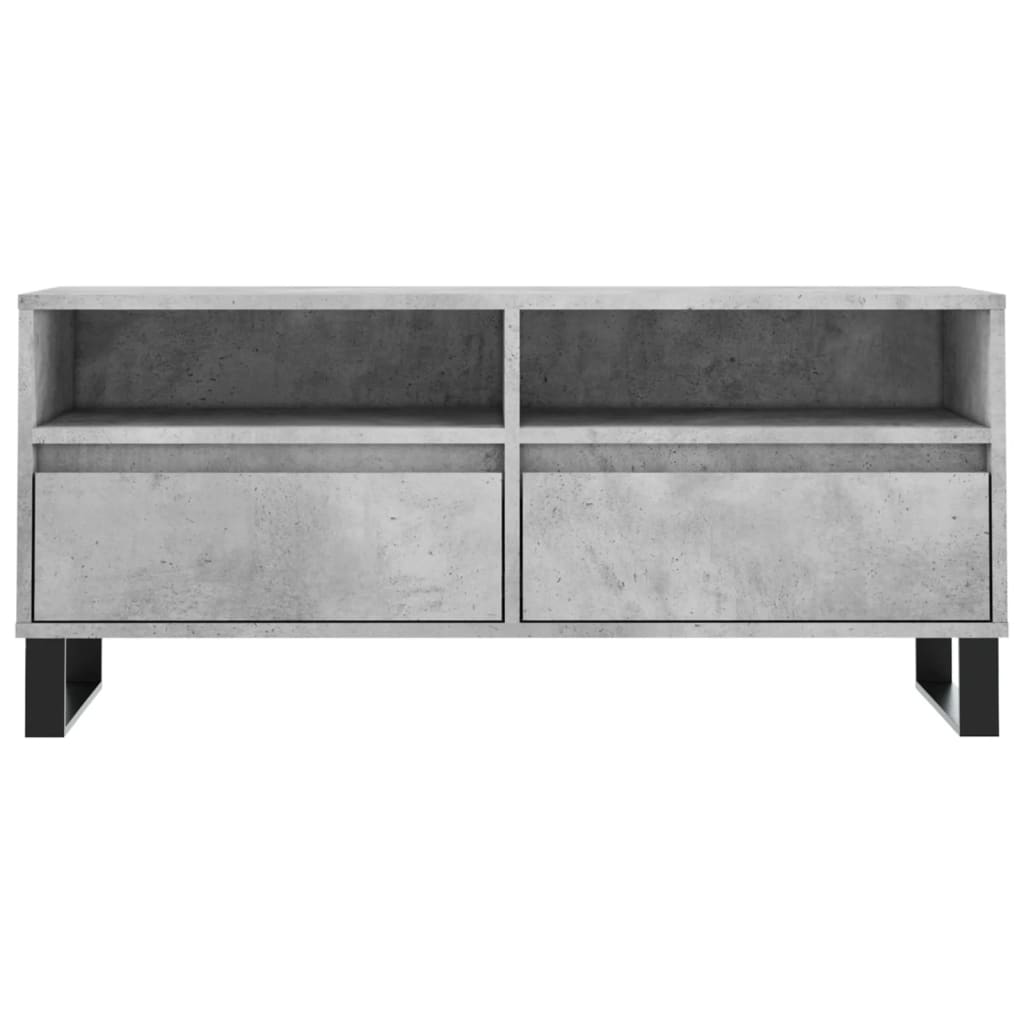 vidaXL Mueble de TV madera contrachapada gris hormigón 100x34,5x44,5cm