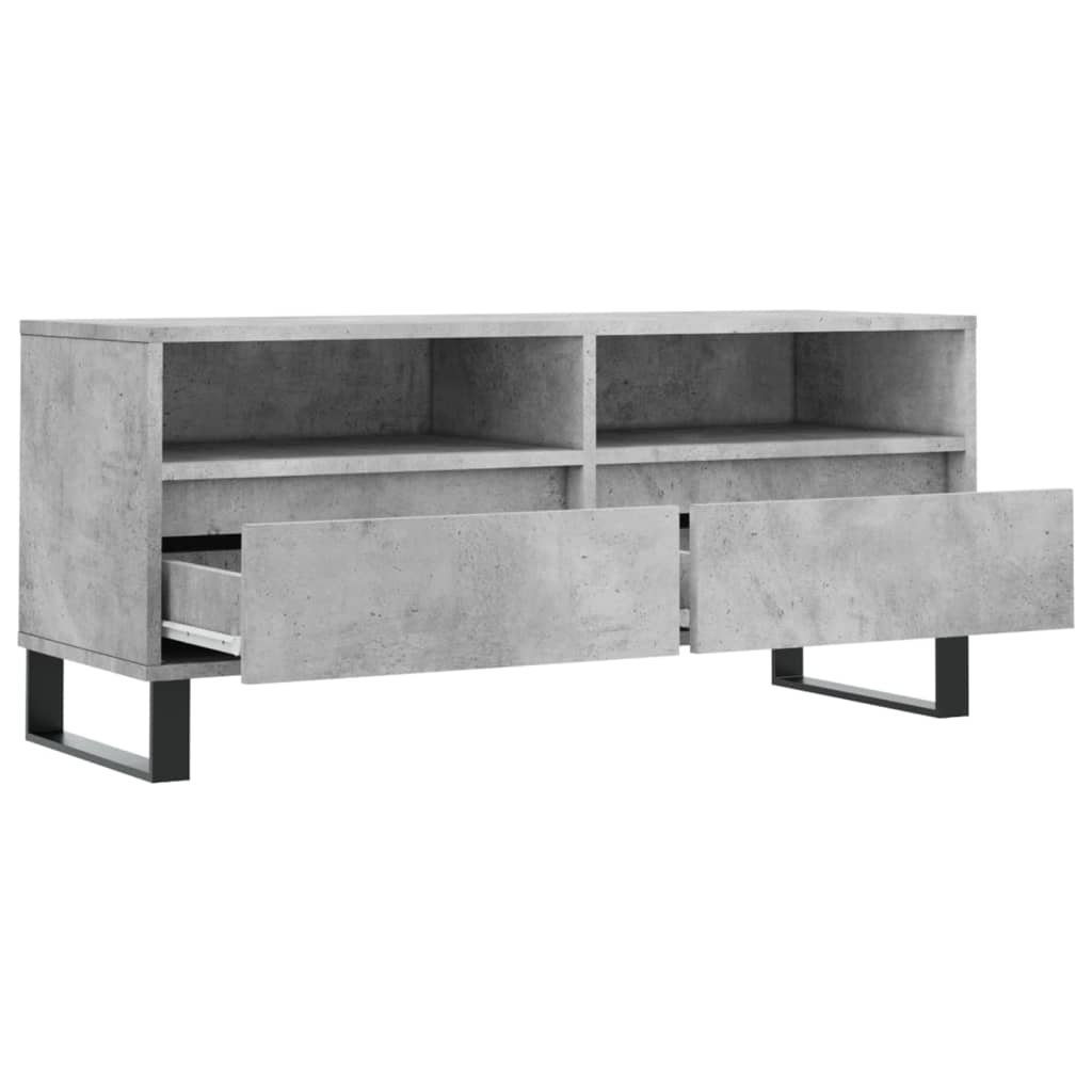 vidaXL Mueble de TV madera contrachapada gris hormigón 100x34,5x44,5cm