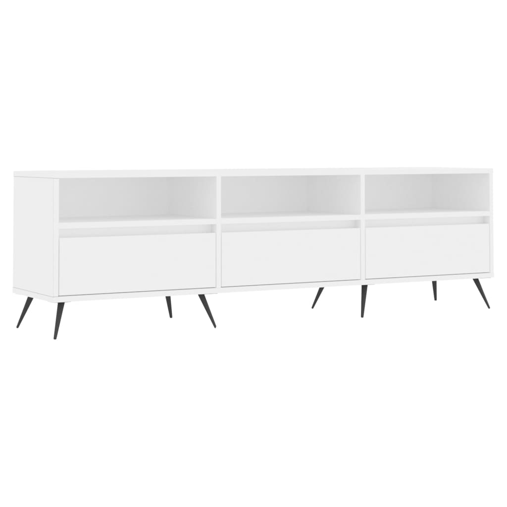 vidaXL Mueble de TV madera contrachapada blanco 150x30x44,5 cm