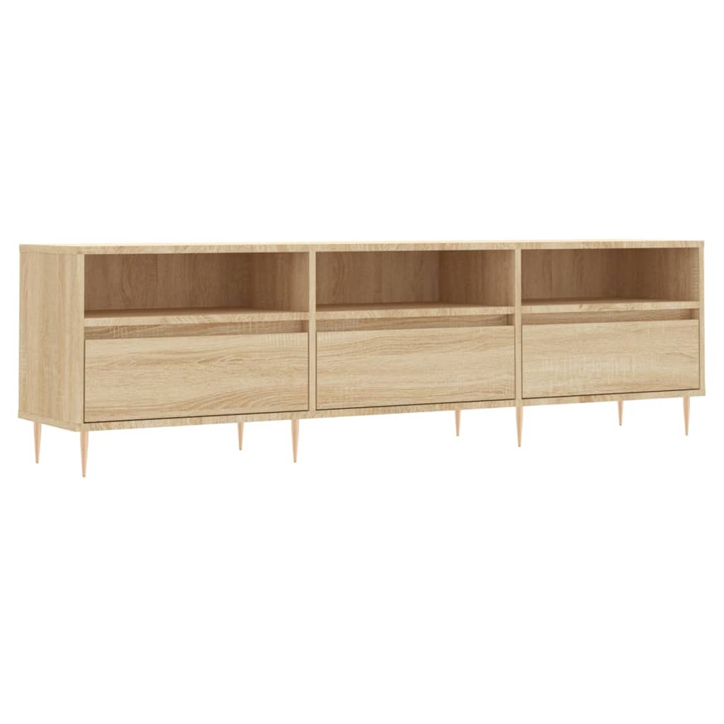 vidaXL Mueble de TV madera contrachapada roble Sonoma 150x30x44,5 cm