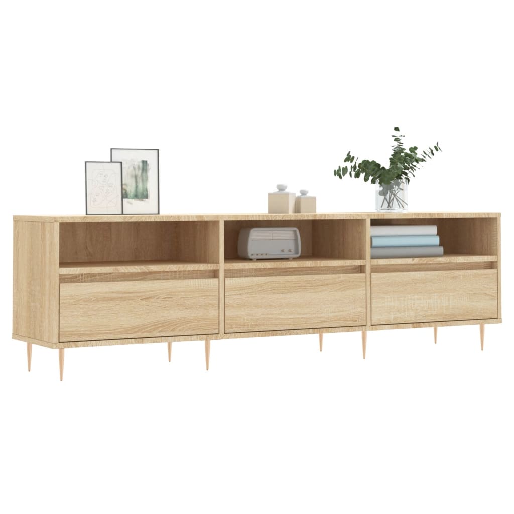 vidaXL Mueble de TV madera contrachapada roble Sonoma 150x30x44,5 cm