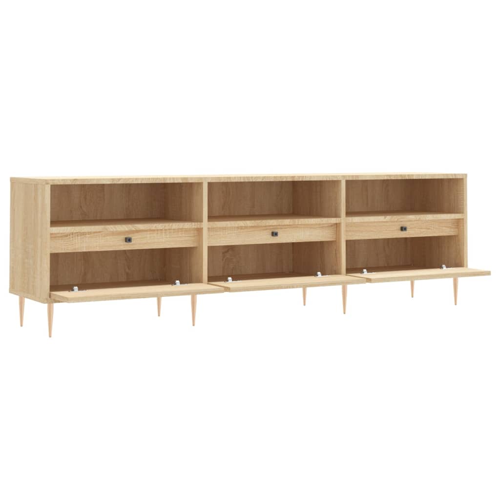 vidaXL Mueble de TV madera contrachapada roble Sonoma 150x30x44,5 cm