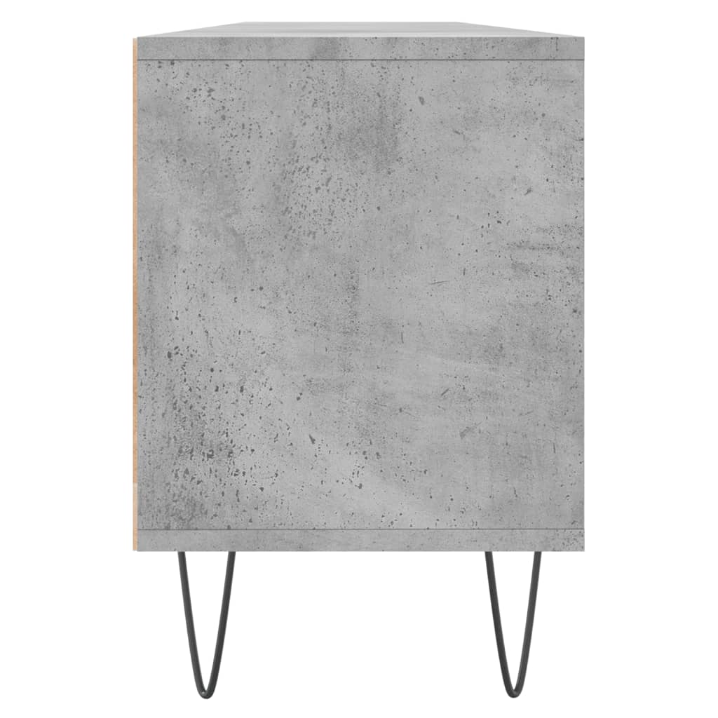 vidaXL Mueble de TV madera contrachapada gris hormigón 150x30x44,5 cm