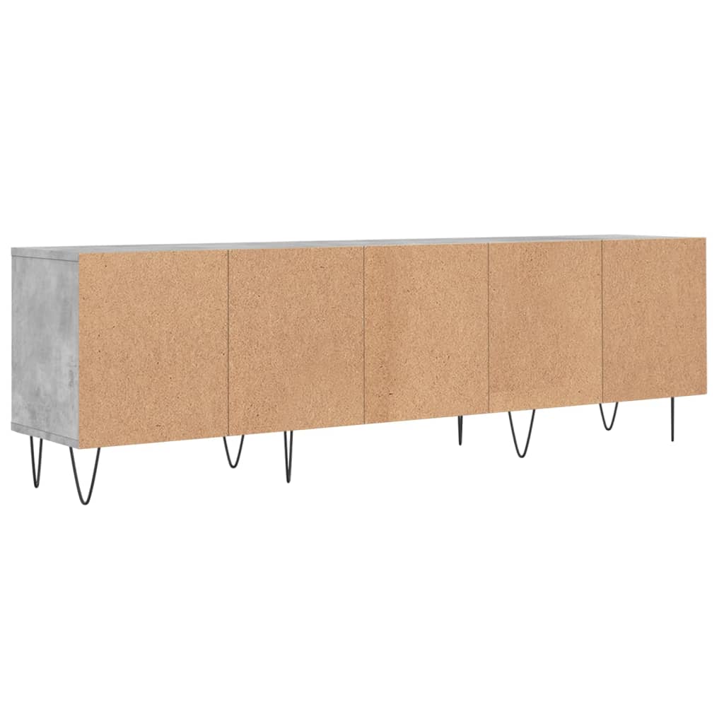 vidaXL Mueble de TV madera contrachapada gris hormigón 150x30x44,5 cm