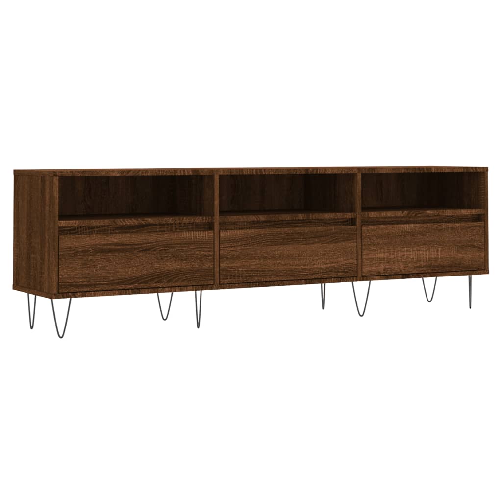 vidaXL Mueble de TV madera contrachapada roble marrón 150x30x44,5 cm