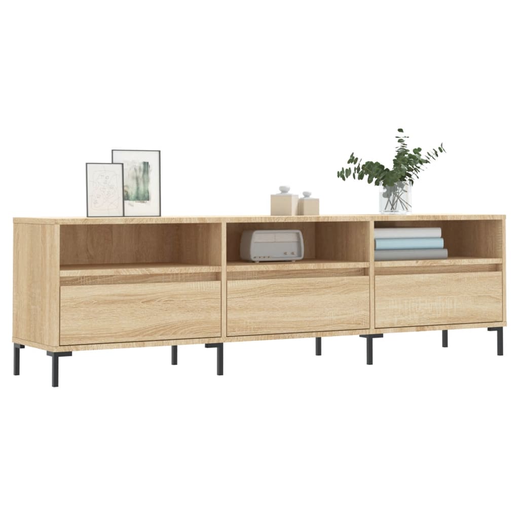 vidaXL Mueble de TV madera contrachapada roble Sonoma 150x30x44,5 cm