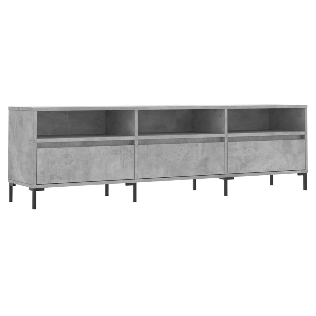 vidaXL Mueble de TV madera contrachapada gris hormigón 150x30x44,5 cm