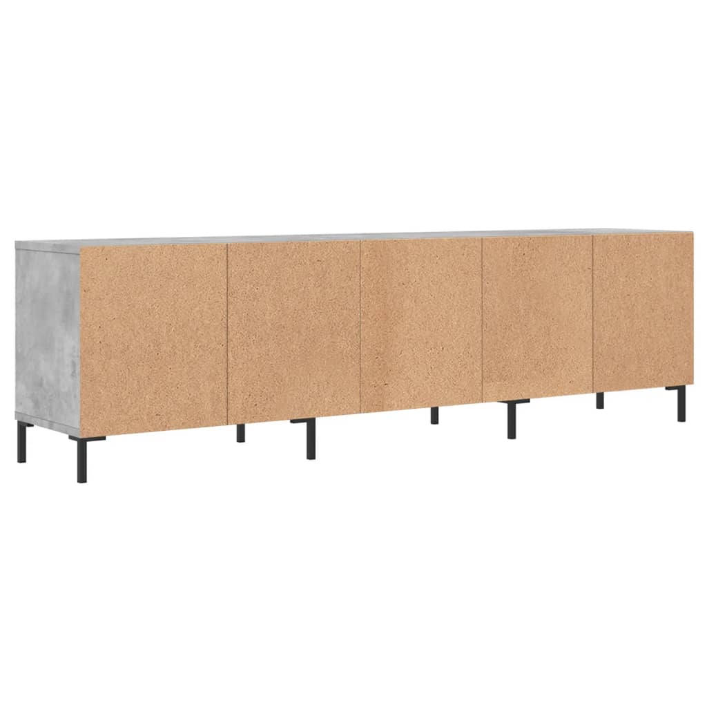 vidaXL Mueble de TV madera contrachapada gris hormigón 150x30x44,5 cm