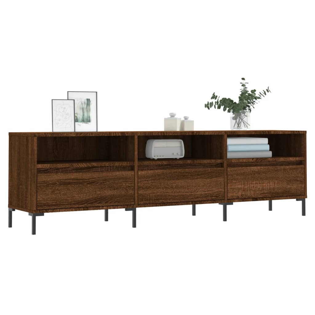 vidaXL Mueble de TV madera contrachapada roble marrón 150x30x44,5 cm