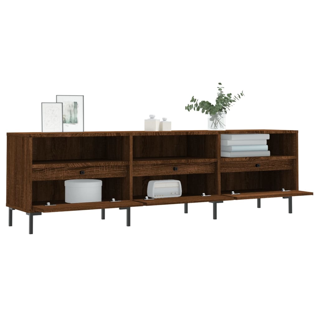 vidaXL Mueble de TV madera contrachapada roble marrón 150x30x44,5 cm