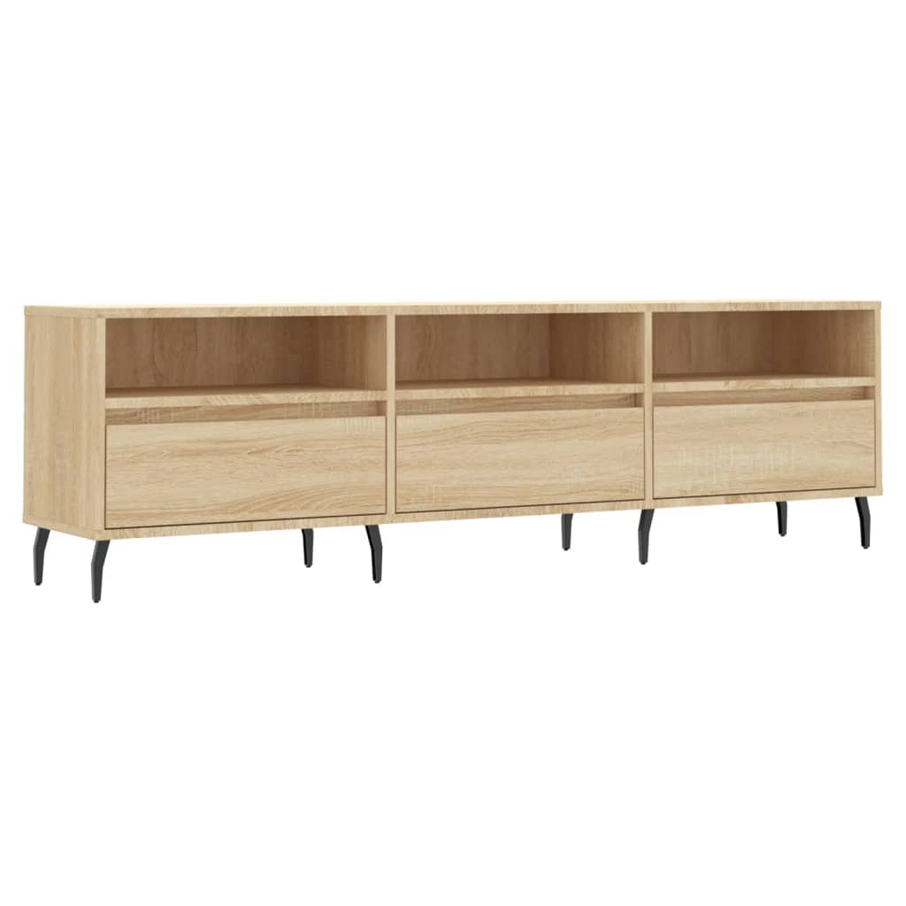 vidaXL Mueble de TV madera contrachapada roble Sonoma 150x30x44,5 cm