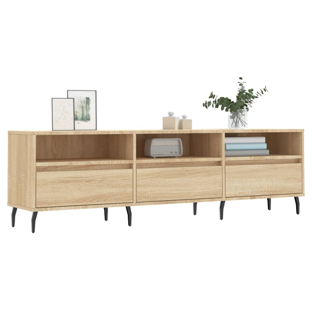 vidaXL Mueble de TV madera contrachapada roble Sonoma 150x30x44,5 cm