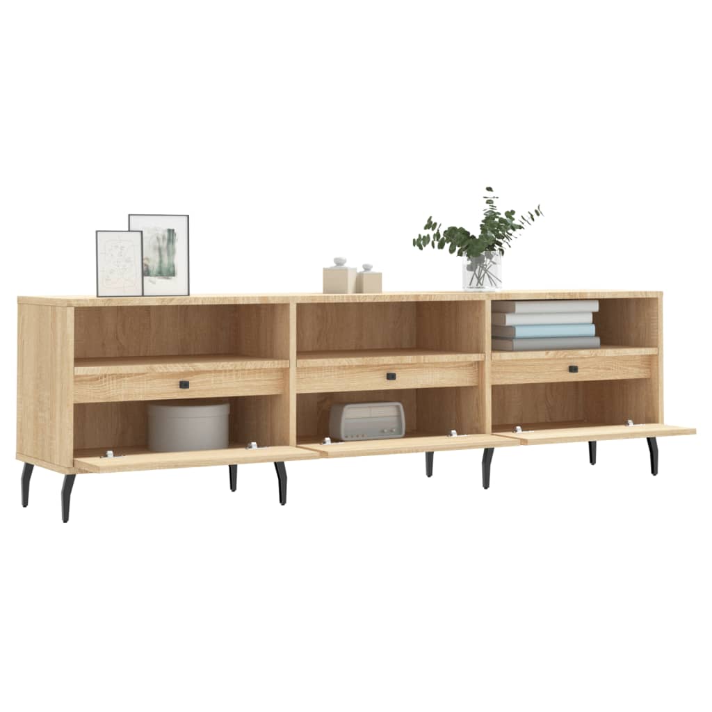 vidaXL Mueble de TV madera contrachapada roble Sonoma 150x30x44,5 cm