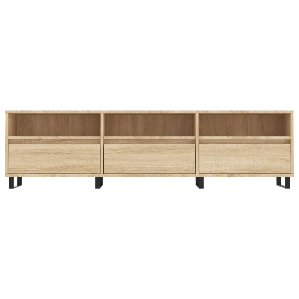 vidaXL Mueble de TV madera contrachapada roble Sonoma 150x30x44,5 cm