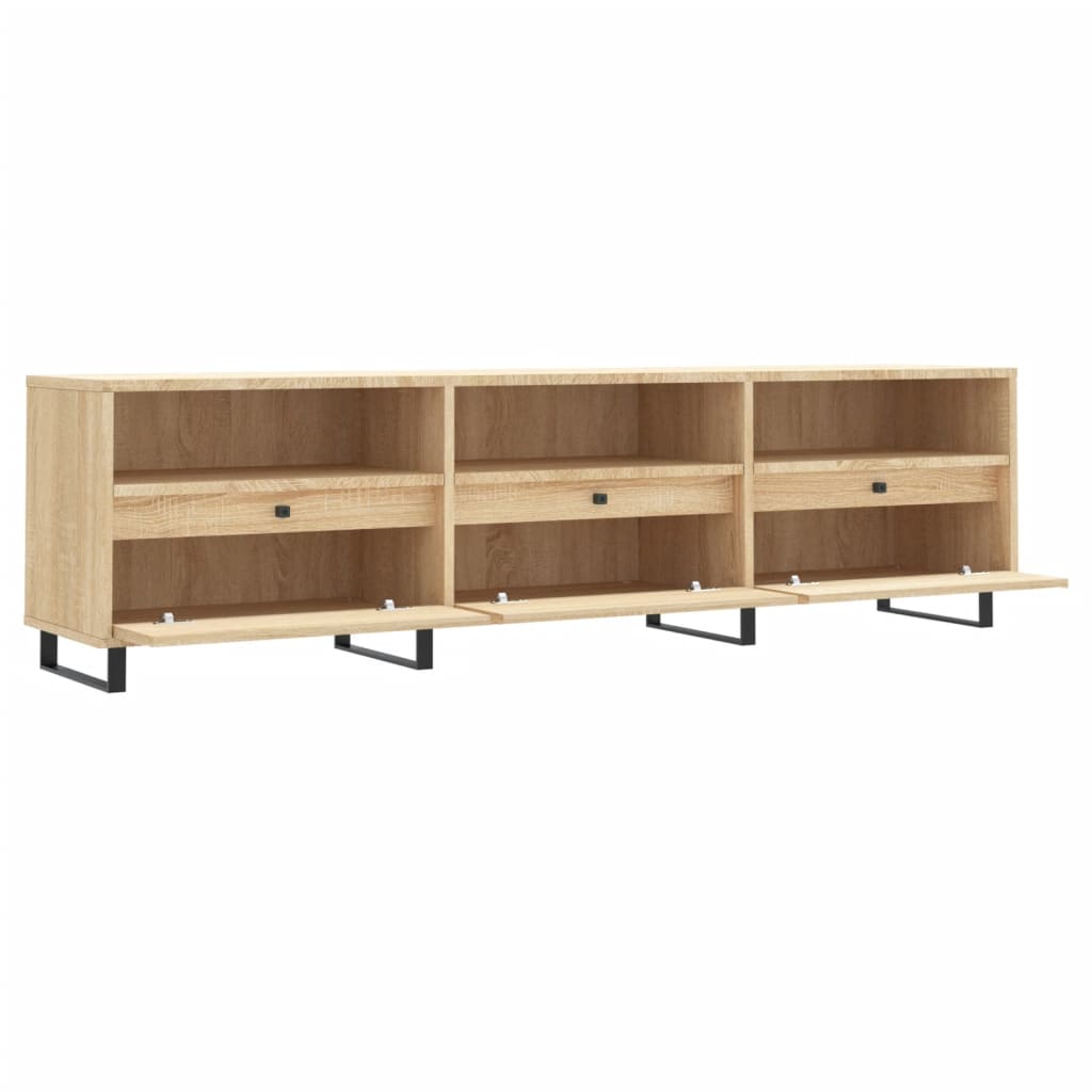 vidaXL Mueble de TV madera contrachapada roble Sonoma 150x30x44,5 cm