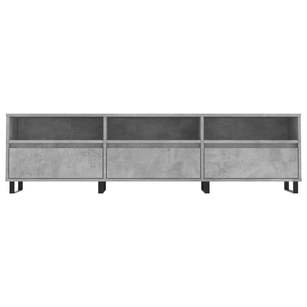 vidaXL Mueble de TV madera contrachapada gris hormigón 150x30x44,5 cm