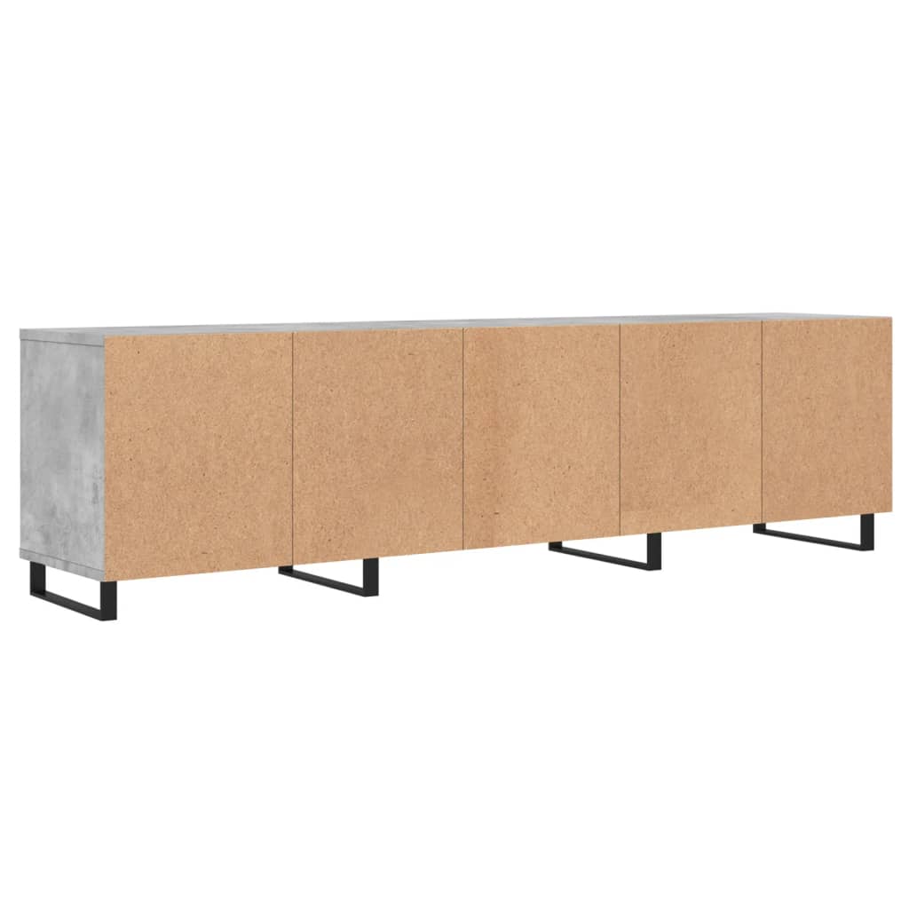 vidaXL Mueble de TV madera contrachapada gris hormigón 150x30x44,5 cm