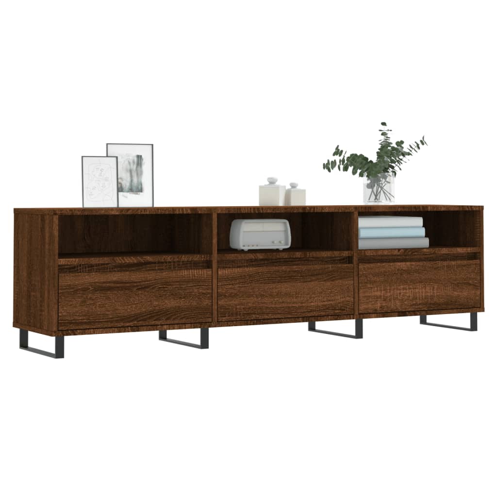 vidaXL Mueble de TV madera contrachapada roble marrón 150x30x44,5 cm