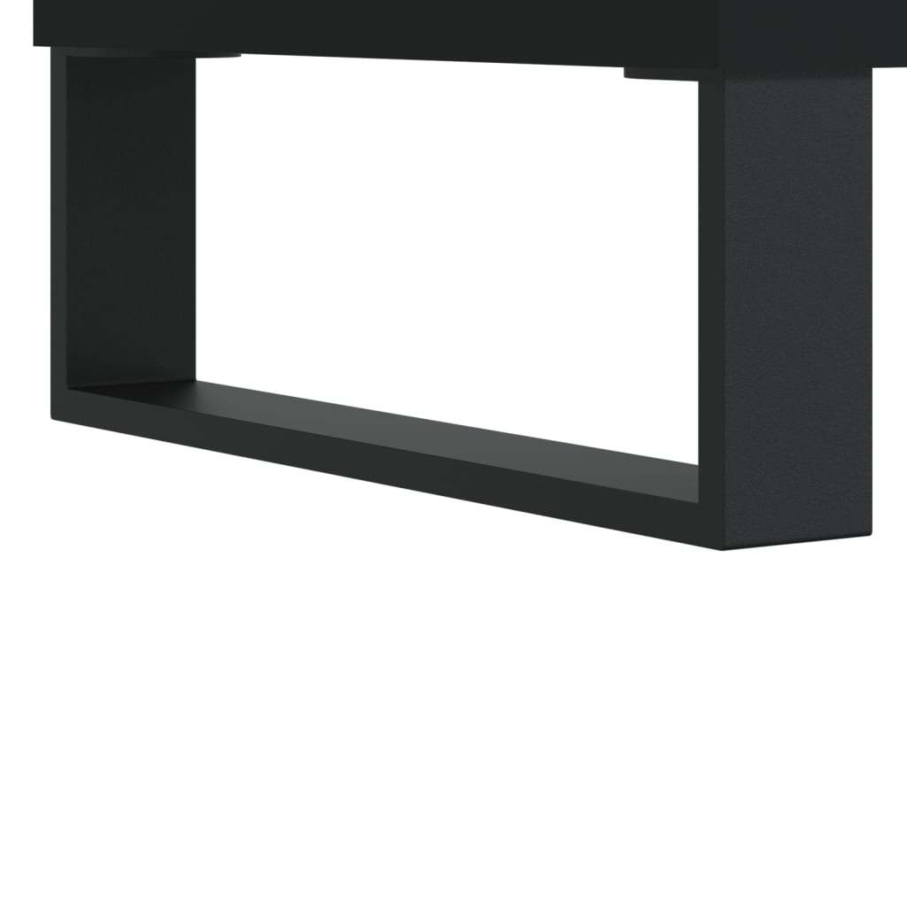 vidaXL Armario de baño madera contrachapada negro 30x30x100 cm