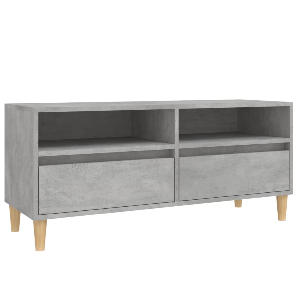 vidaXL Mueble de TV madera contrachapada gris hormigón 100x34,5x44,5cm