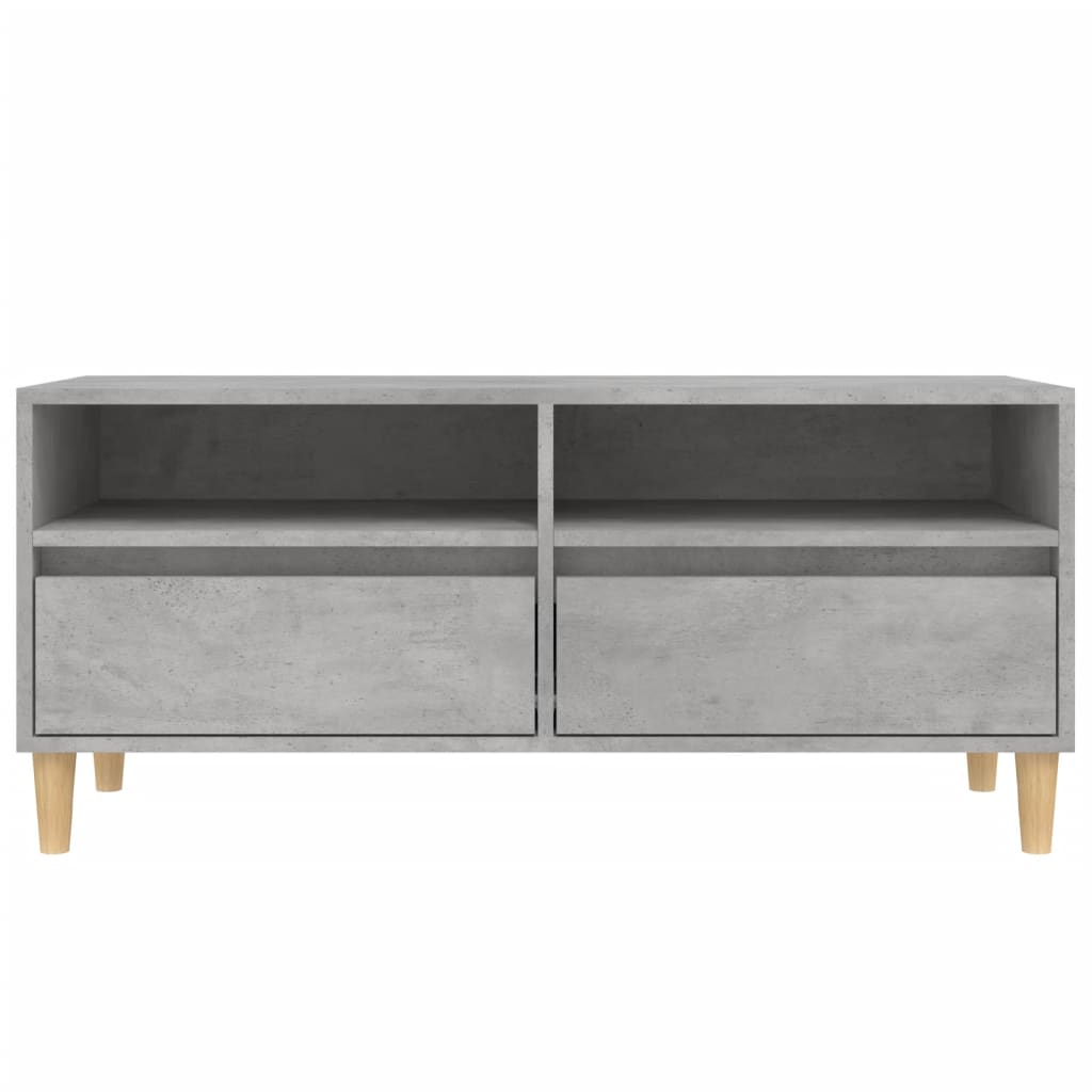 vidaXL Mueble de TV madera contrachapada gris hormigón 100x34,5x44,5cm