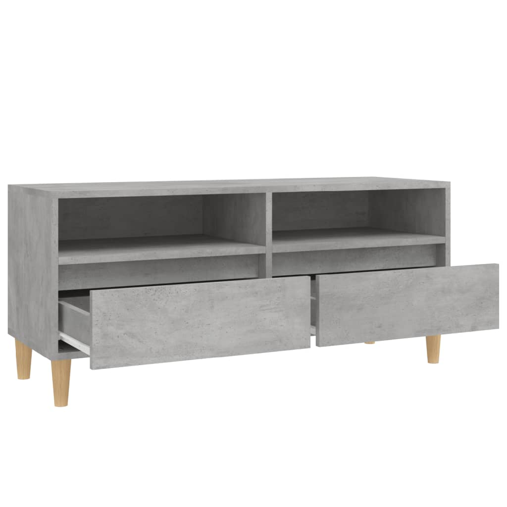 vidaXL Mueble de TV madera contrachapada gris hormigón 100x34,5x44,5cm