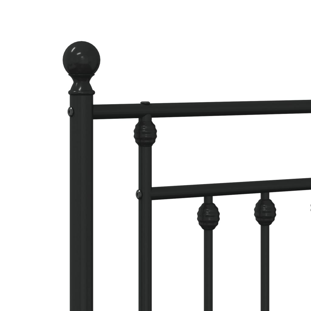 vidaXL Cabecero de metal negro 160 cm